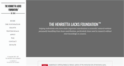 Desktop Screenshot of henriettalacksfoundation.org