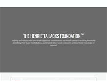 Tablet Screenshot of henriettalacksfoundation.org